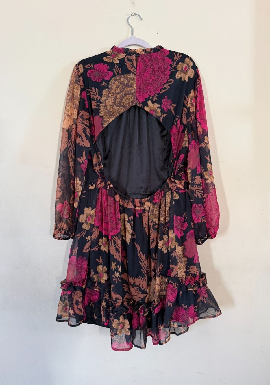 NWT Porridge by Anthropologie Puff-Sleeved Floral Mini Dress Size 2XLarge Whimsy - Picture 8 of 16